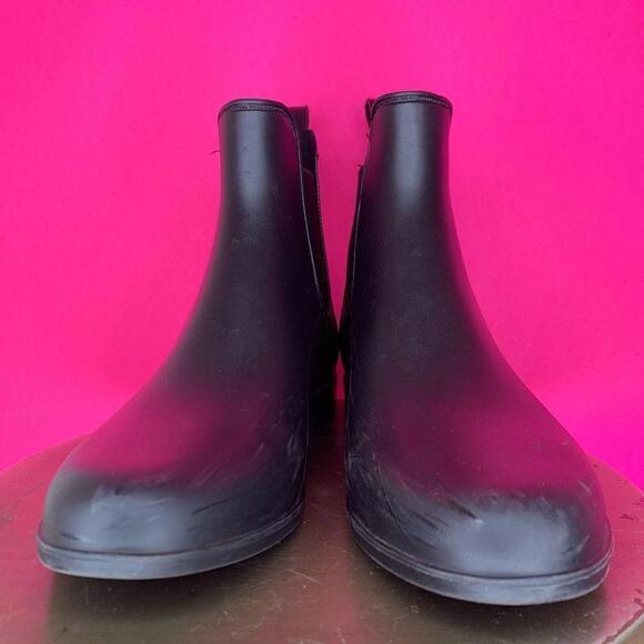Sam Edelman Tinsley Matte Black Rubber Chelsea Rain Boot Sz 10 - Picture 2 of 7